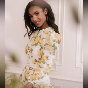 Rachel Parcell Yellow Rose Tiered Dress